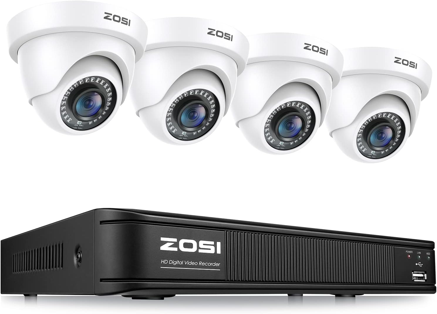 ZOSI 1080P H.265+ Home Security Camera System