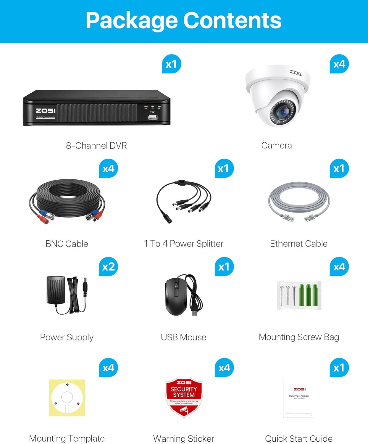 ZOSI 1080P H.265+ Home Security Camera System - Image 5