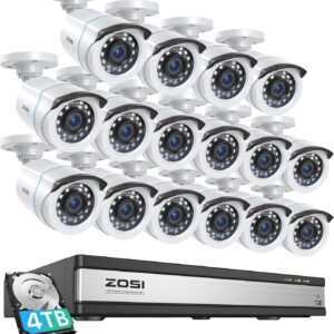 ZOSI H.265+ 16CH Security Camera System with AI Human Vehicle Detection